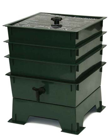 3-tiered Worm Factory, dark green